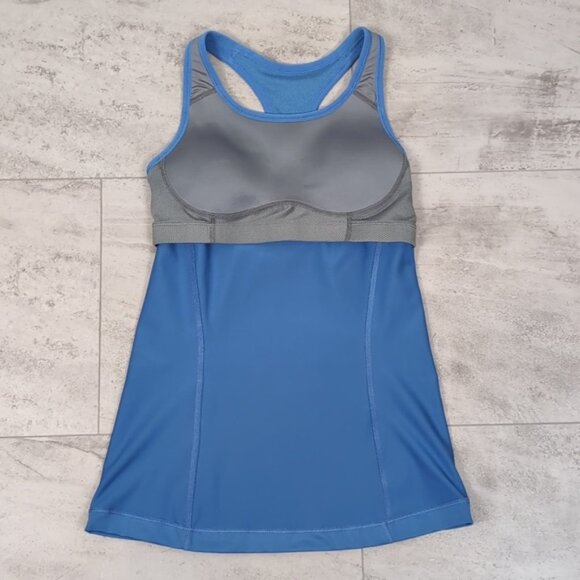 Nike Dri Fit Tank Top Slim Athletic Sporty Yoga Racerback Blue Womens Size Small - Picture 9 of 10